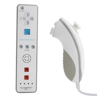 USD $ 29.99   BlazePro MotionPlus Remote and Nunchuk Controller for