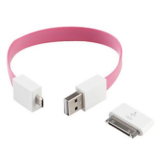 USB naar 30 Pin en Micro USB kabel voor iPhone en mobiele telefoons