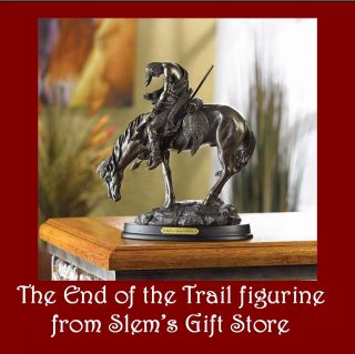 The End of The Trail Horse Figurine Bronze Finish Indian Trail of