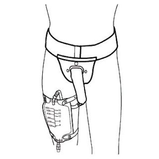  Mabis Suspensory Male Urinal Lavatory Incontinence Aid   Sheath & Bag