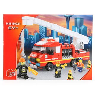 SLUBAN 3D DIY Puzzle Fire Truck with Extending Ladder Building Blocks