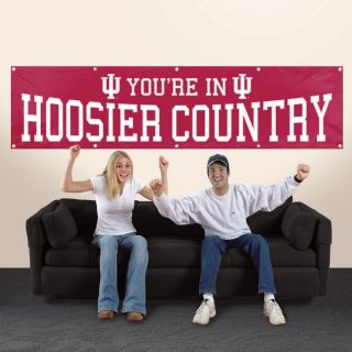 Indiana Hoosiers NCAA 8 x 2 Applique Embroidered Team Banner Flag