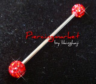   Long Industrial Bar Barbell Ear Ring Rings Body Piercing Jewelry H73