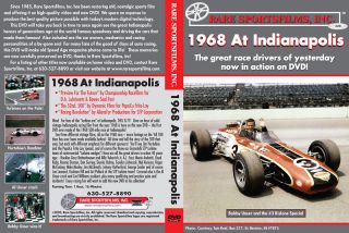 1968 Indy 500 Bobby Unser STP Turbines in Color on DVD