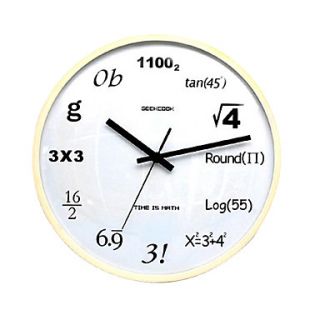 EUR € 43.23   simboli matematici modello in legno analogico orologio