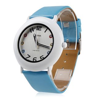 EUR € 10.48   paar stijl unisex pu analoge quartz horloge (blauw