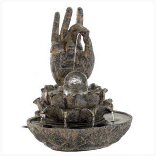 Hand of Buddha Stone Like Indoor Table Water Fountain