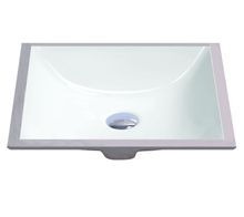 Pelican Sinks PL 3099 18 x 13 Square Undermount Porcelain Sink White