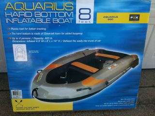 Aquarius 860 Hard Bottom Inflatable Boat w Oars Brand New in Pkg