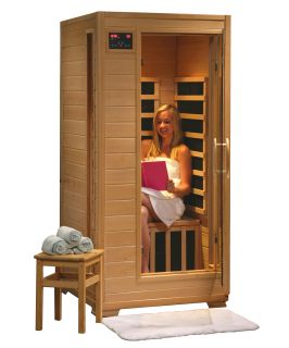 Infrared Sauna Buena Vista 1 Person Carbon Heater Heatwave Inared Wood