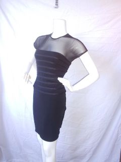 Joseph Ribkoff Black Stretch Sculptured Dress 8 10 36