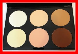 06B New 6 Color Contour Face Powder Palette Make Up for Cosmetic Brush