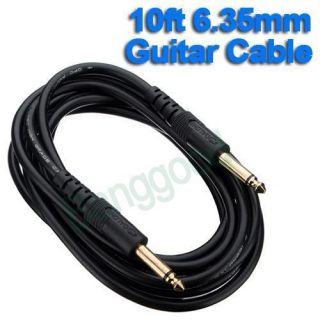 10ft 6 35mm 1 4 Guitar Instrument Patch Cord Cable 3M
