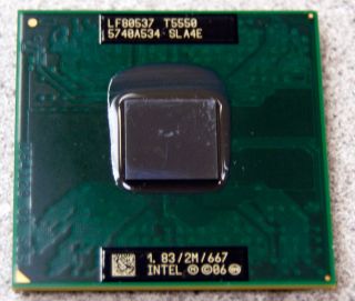 Intel Core 2 Duo SLA4E T5550 1 83GHz 2M Socket P Laptop CPU Processor