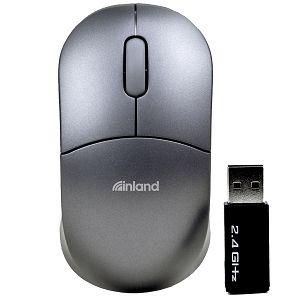 Inland Pro 07344 3 button Wireless Optical Mouse w/USB Transceiver