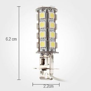 EUR € 9.56   H3 6W 30x5050 SMD Bianco Lampadina LED per fari