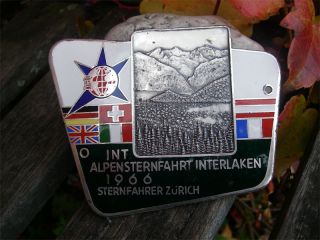 Swiss Alps Rallye Interlaken 1966 Badge Swiss Sternfahrer