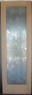 Cherry French Interior Door with Flat Clear Tempered Glass and Square