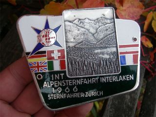 Swiss Alps Rallye Interlaken 1966 Badge Swiss Sternfahrer
