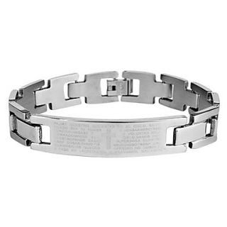 USD $ 4.59   Bible Pattern Steel Bracelet,