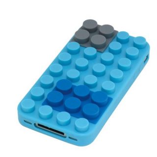 Sinra Lego Block Case for iPhone 4 iPhone 4S Blue New Retail Pkg