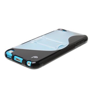  Hybrid PC + TPU Case w/ Kickstand for Apple iPod Touch 5th Gen (Black