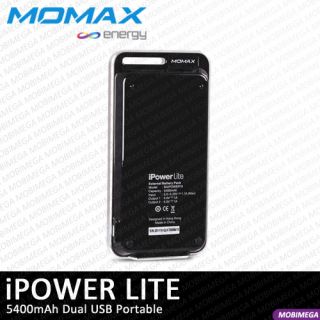 Momax iPower Lite 5400mAh Battery Dual USB Portable Charger Power Bank