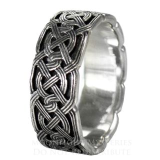 Large SS Celtic Knot Ring Sz 4 15 Irish Jewelry Medieval Renaissance