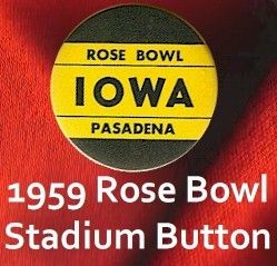 Iowa Hawkeyes 1959 Rose Bowl Football Pin Button