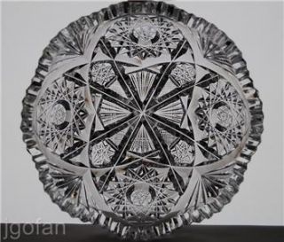  Brilliant Cut Glass 7 Crystal Bowl Varation of Libbey Iola 2