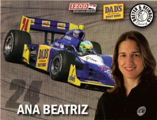 2010 ANA Beatriz Indy 500 IRL Photo Post Card Beatris
