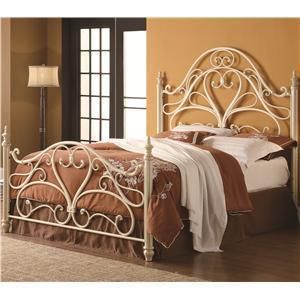 Iron Beds and Headboards Queen Ornate Metal Headboard & Footboard Bed
