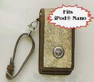 Belt Clip iPod Nano Case Western Hair Leather Brown