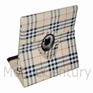 iPad 2 360 Rotating Magnetic PU Leather Case Smart Cover Swivel Stand