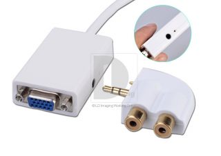 iPad to VGA Audio Adapter Cable for iPad 1 2 iPhone 4 4S iPod Touch