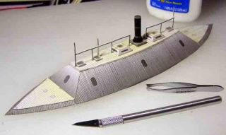 CSS Richmond acw Ironclad Paper Card SHIP Model Kit
