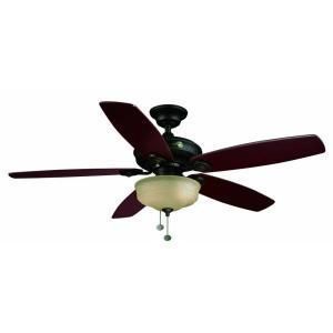 Hampton Bay Sibley 52 inch Oil Rubbed Bronze Ceiling Fan with Light