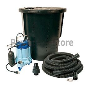  ) Crawl Space Sump Water Removal System, 115V, 1/3HP, 18x22 basin