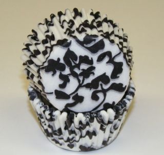 Black Ivy Design Cupcake Liners 50 Ct Std