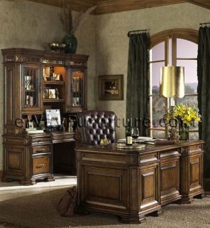 NEW Italian Renaissance Executive Desk Dark Wood Home Office Furniture