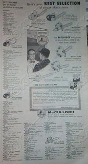 1956 McCulloch Chainsaw Ad The Best Selection