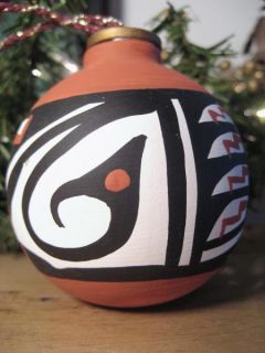 Hand Painted Christmas Ornament from Isleta Pueblo Native American