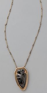 House of Harlow 1960 Blackened Metal Arrowhead Pendant Necklace