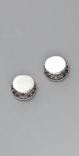Elizabeth and James Eclipse White Sapphire Stud Earrings