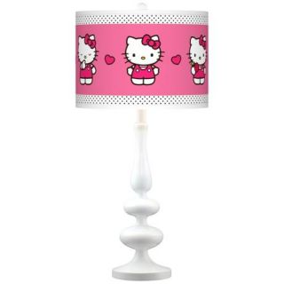 Hello Kitty Pink and Polka Dots Paley White Table Lamp   #N5729 Y5107