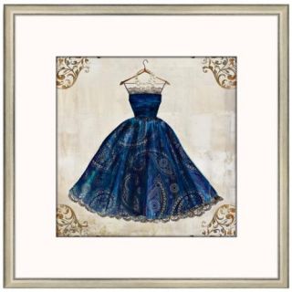 Stunning blue dress fashion wall art. Giclee print on 100% acid free