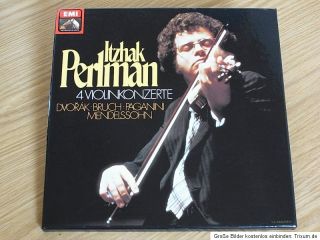 Perlman 4 Violin Conc Dvorak Bruch Paganini Mendelssohn Top Box Pics