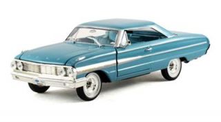 1964 Ford Galaxie Hard Top 1 32 Scale Diecast Model Blue Arko