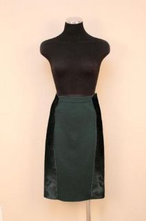 JCrew Collection $430 Pony Skirt Dark Green XL