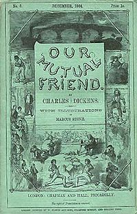 1864 Our Mutual Friend by Charles Dickens 20 Original Parts Green